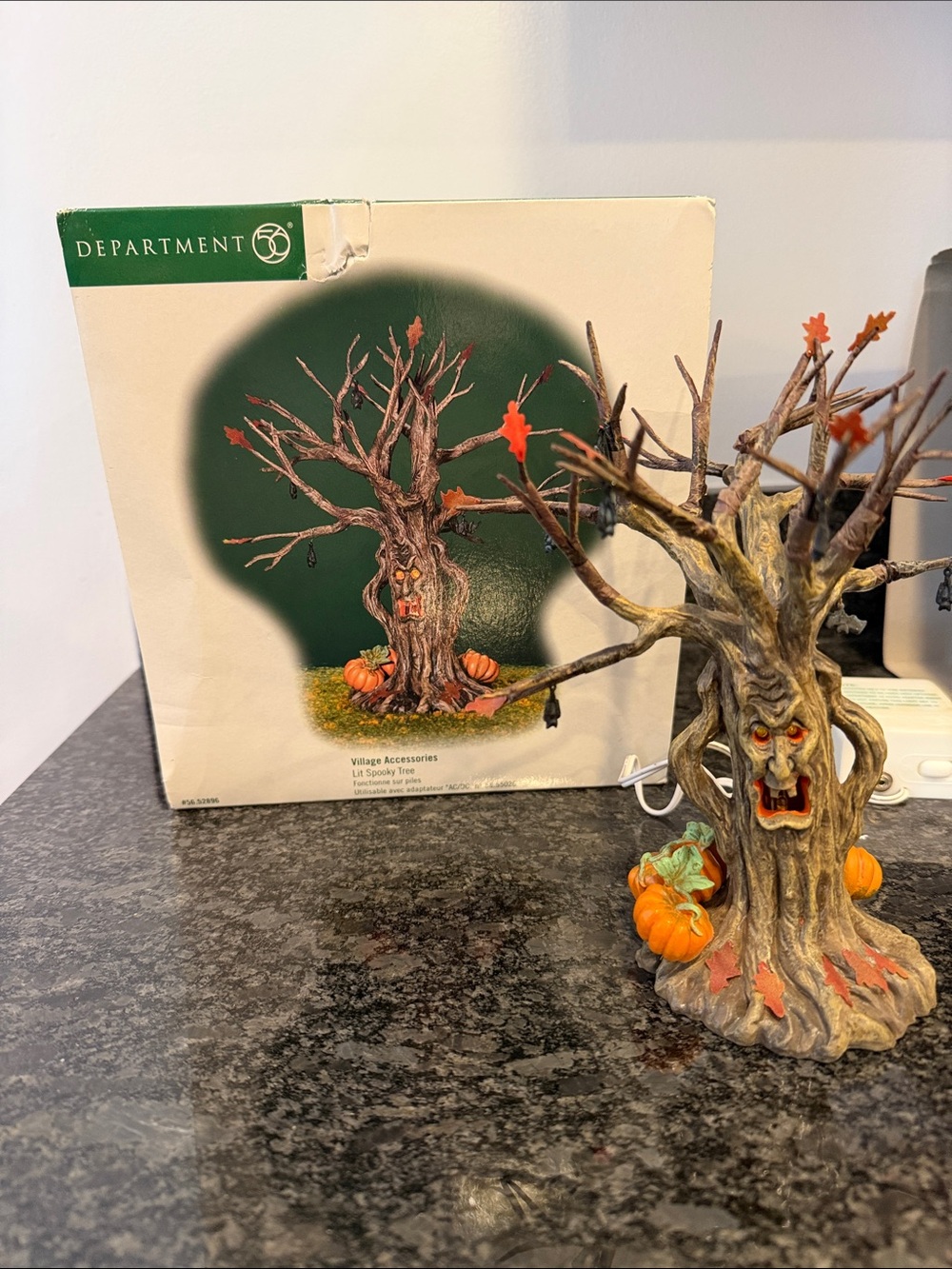 Department 56 Spooky Tree Halloween Decor in Brown, Orange, Green